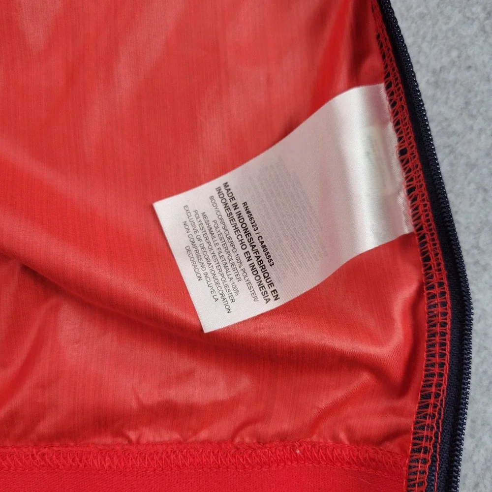 Nike New England Patriots Windbreaker Mens Large Red NFL Quarter Zip‎